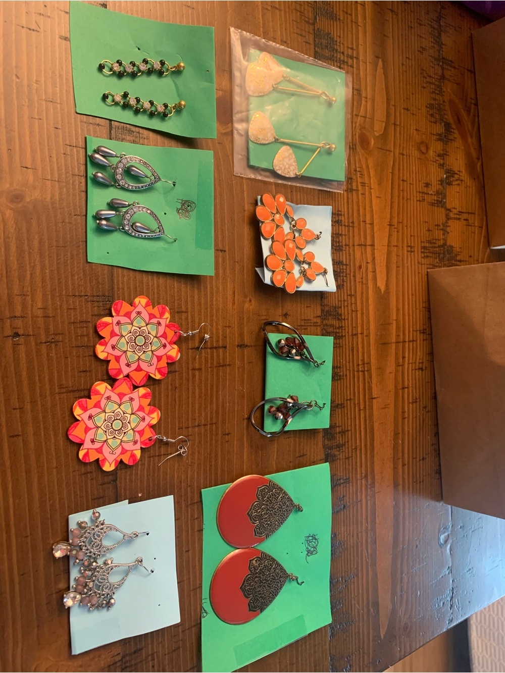 20 pairs of pierced earrings